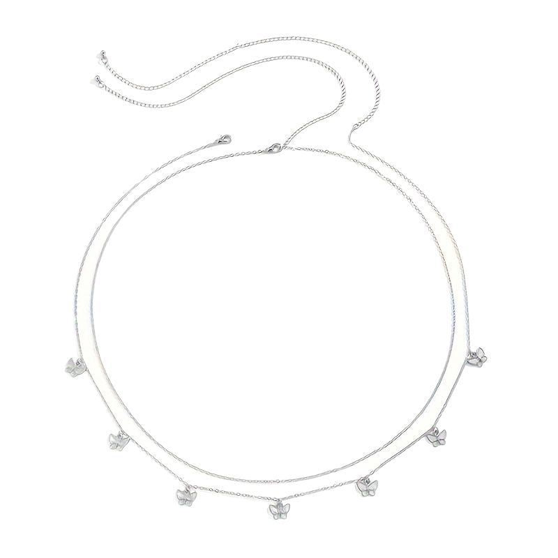 Damen zartes Fußkettchen mit filigranem Schmetterlings-Design Shop Nory