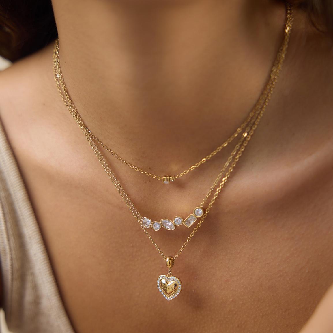 Damen Halskette mit funkelnden Zirkonia und luxuriösem Design Shop Nory