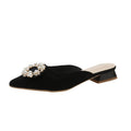 Damen elegante Mules mit funkelndem Perlenakzent