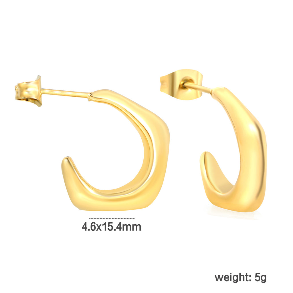 Damen elegante Creolen mit geschwungenem Design und hochwertiger Polierung Shop Nory