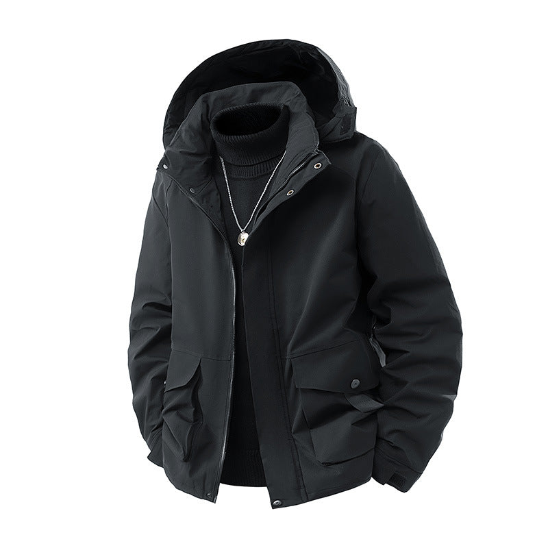 Herren Kapuzen-Parka mit technischer Wetterschutzmembran, isolierter Steppfüllung und Utility-Taschen Shop Nory