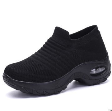 Damen Slip-On Strick-Sneaker mit sockenähnlichem Schaft und Luftkissen-Plateausohle Shopy Nory