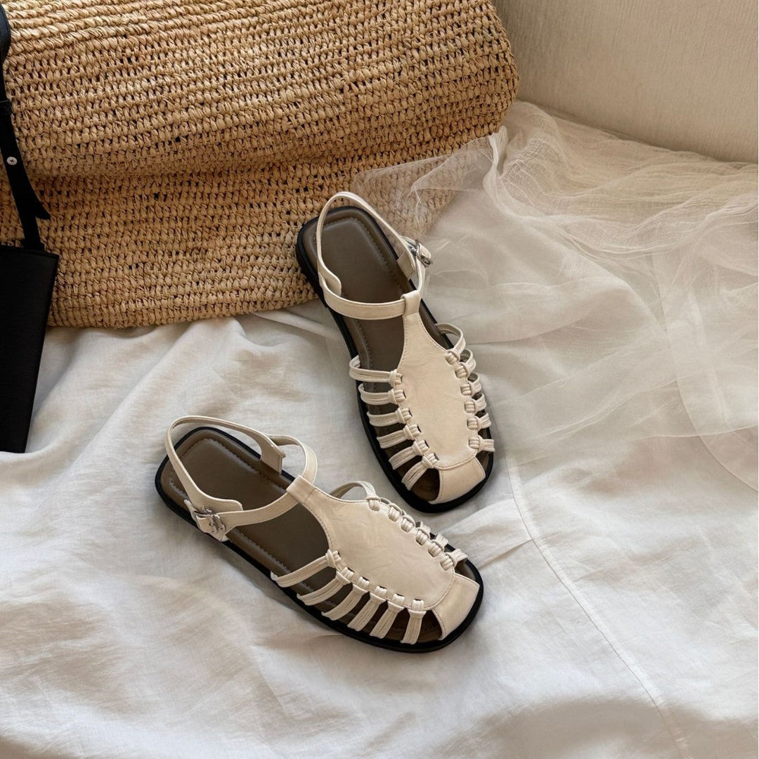 Damen Sandalen mit raffiniertem Riemendesign und komfortablem Fußbett