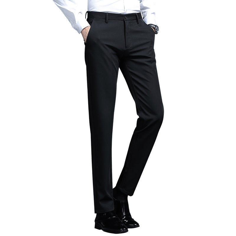 Herren Formelle Slim-Fit Anzughose mit Stretchbund und Bügelfalte Shop Nory