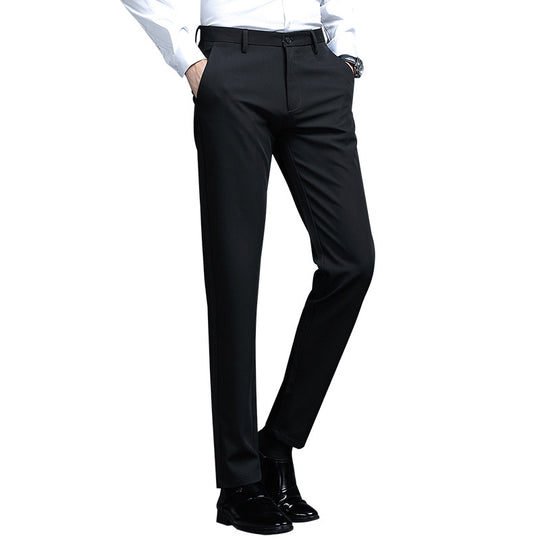 Herren Formelle Slim-Fit Anzughose mit Stretchbund und Bügelfalte Shop Nory