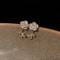 Damen Ohrstecker mit floralen Rosendesign Shop Nory