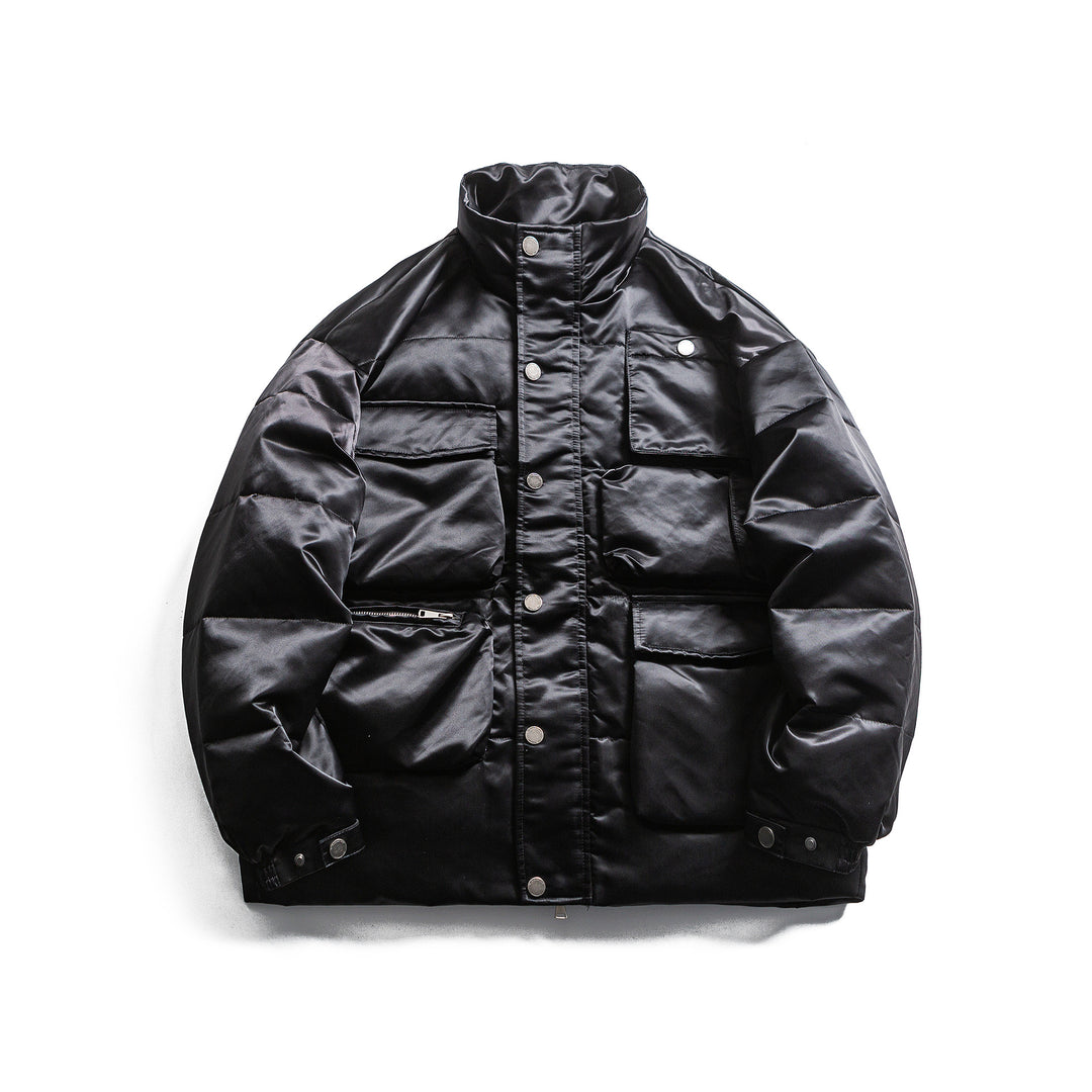 Herren Boxy Isolationsjacke im Fieldstil mit Cargo-Taschen und hohem Stehkragen Shop Nory
