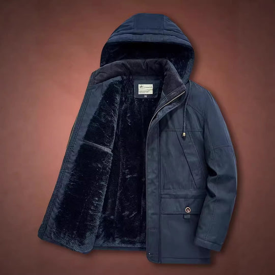 Herren Winterparka mit Teddyfell-Innenfutter und Kapuze Shop Nory