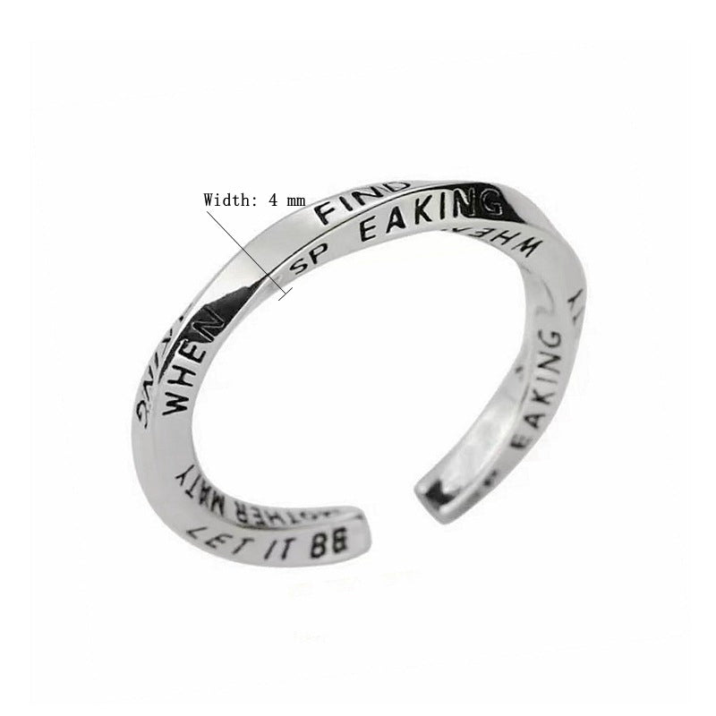 Damen Offener Ring mit inspirierendem Schriftzug Shop Nory