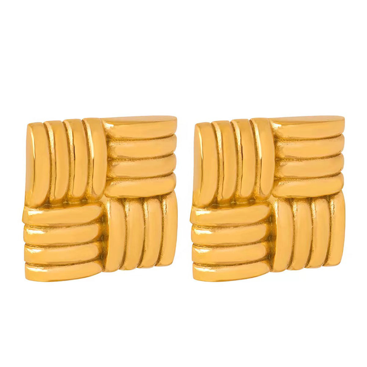 Damen Ohrstecker mit geometrischem Design und eleganter Oberflächenstruktur Shop Nory