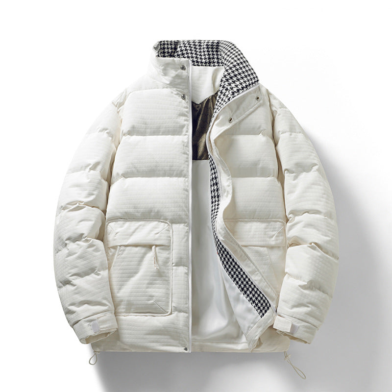 Herren Wattierte Steppjacke mit Hahnentritt-Innenfutter und verstellbarem Saum Shop Nory
