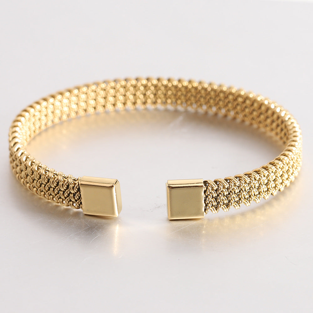 Damen elegantes und flexibles Edelstahlarmband Shop Nory