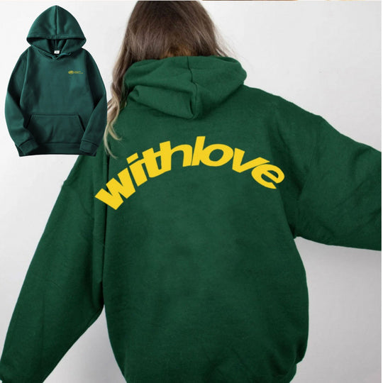 Unisex nan oversized Kapuzenpullover mit großflächigem Rückenprint, Kängurutasche und gerippten Bündchen Shop Nory