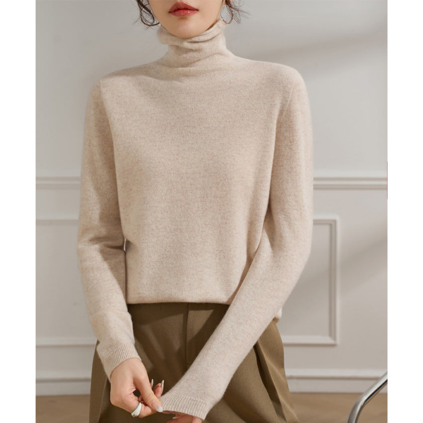 Damen Leichter Kaschmir-Mix Rollkragenpullover mit feinem Soft-Finish und schmaler Silhouette Shop Nory