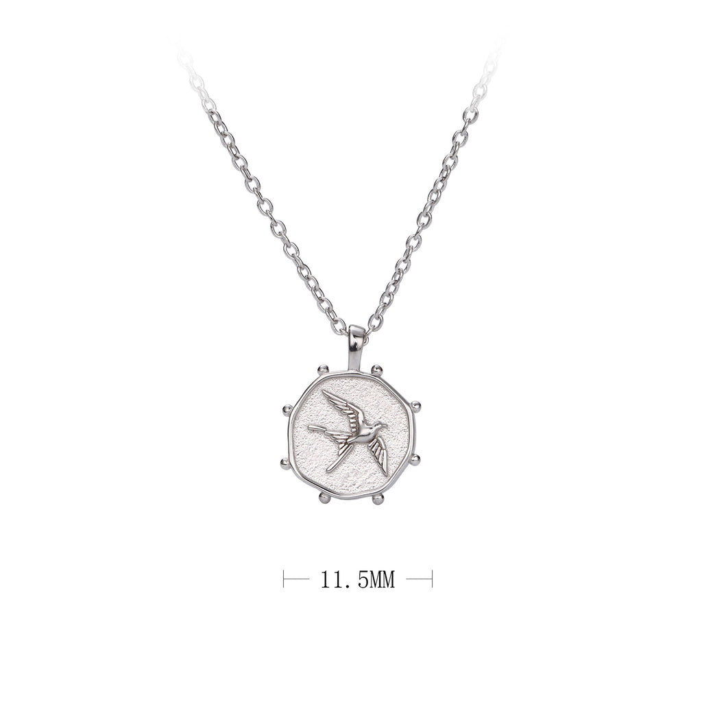 Damen Halskette mit detailliertem Vogelanhänger aus hochwertigem 925 Sterling Silber Shop Nory