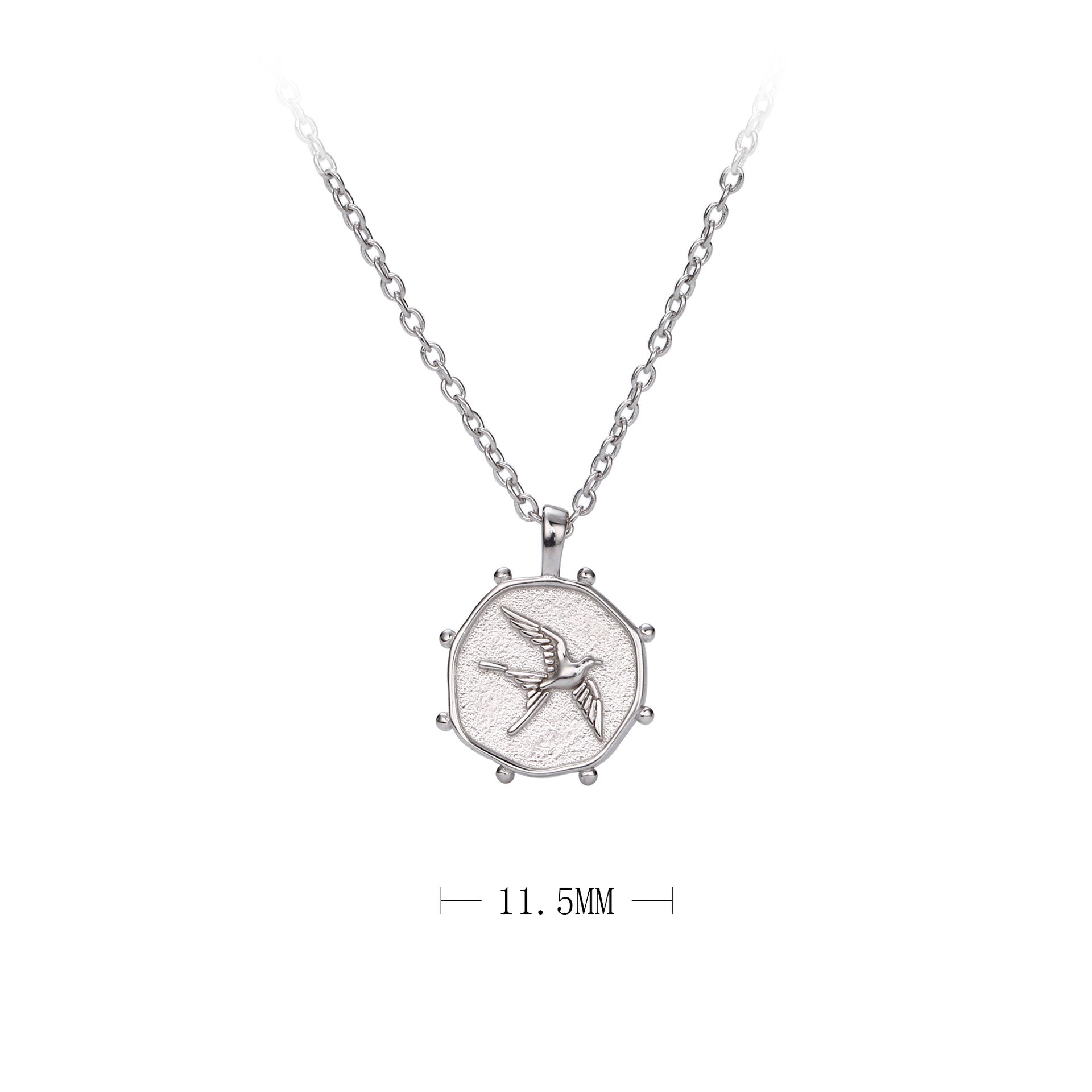 Damen Halskette mit detailliertem Vogelanhänger aus hochwertigem 925 Sterling Silber Shop Nory