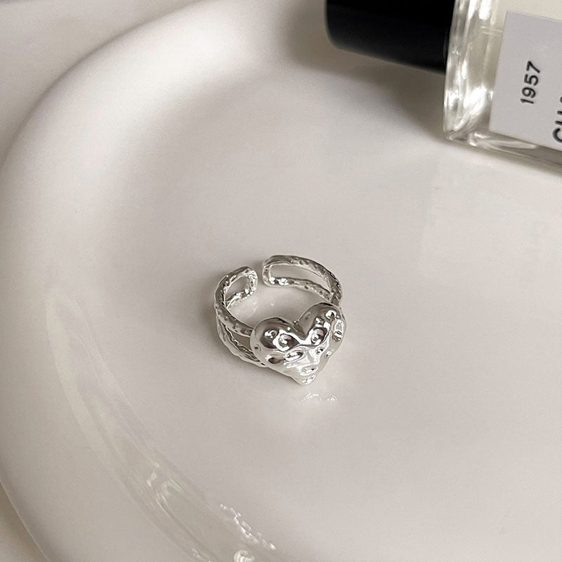 Damen Offener Ring mit innovativem Textur- und Designkonzept Shop Nory