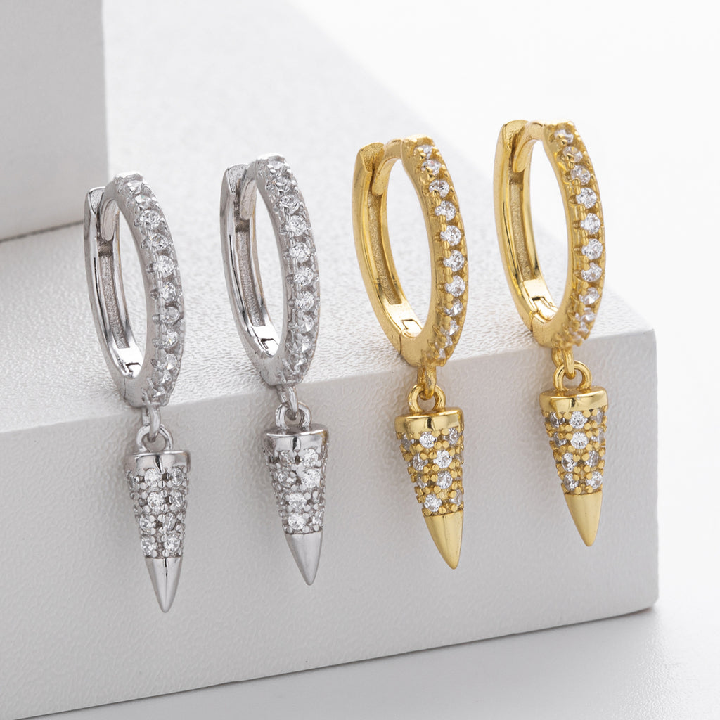 Damen Ohrhänger mit elegantem Zirkon-Design und modernem Anhänger Shop Nory