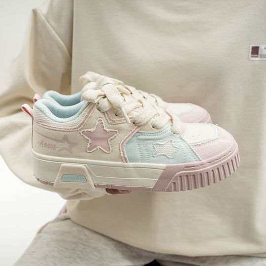 Damen Sneakers mit stilvollem Sternenmuster und bequemer Sohle Shopnory
