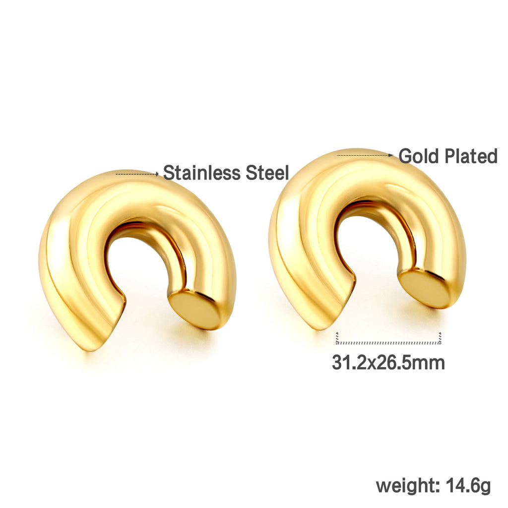 Damen modische und glänzende Ohrstecker aus hochwertigem Edelstahl Shop Nory