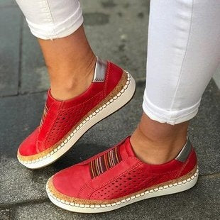 Damen Komfort-Slip-On-Sneaker aus Veloursleder mit elastischem Mehrstreifen-Dehnband und geflochtenem Espadrille-Detail Shop Nory