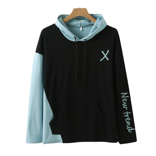 Damen Kapuzenpullover mit modernem Farbblockdesign und praktischer Kängurutasche
