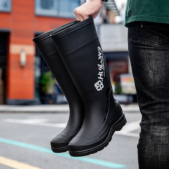 Herren Wasserdichte Gummistiefel mit verstellbarem Schaftabschluss und profiliertem Dämpfungssohlensystem Shop Nory