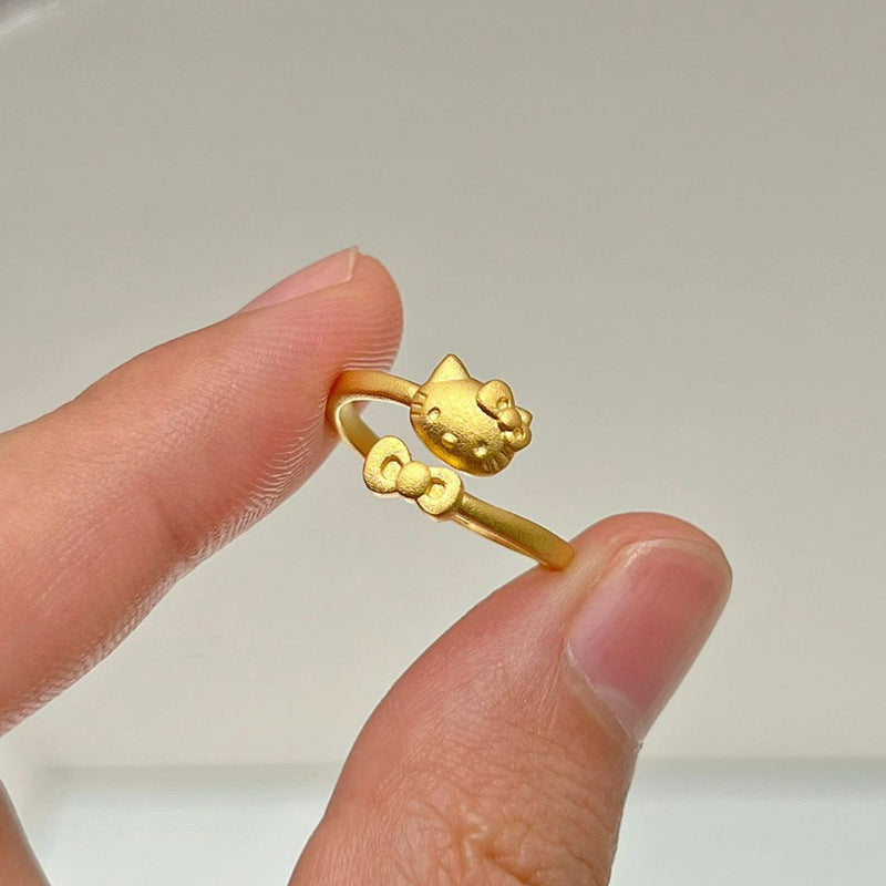 Damenring mit verspielten Katzenmotiven und feiner Verarbeitung Shop Nory