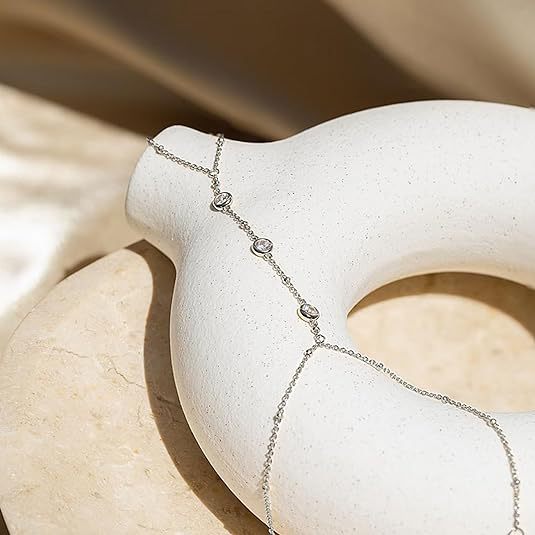Damen Fußkettchen mit funkelnden Zirkonia-Details Shop Nory