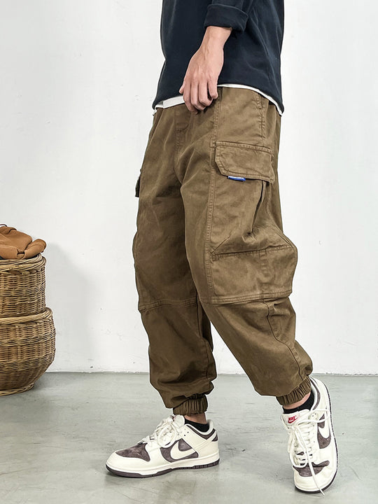 Herren Cargohose im Camouflage-Utility-Stil mit geradem Bein und robustem Canvas Shop Nory