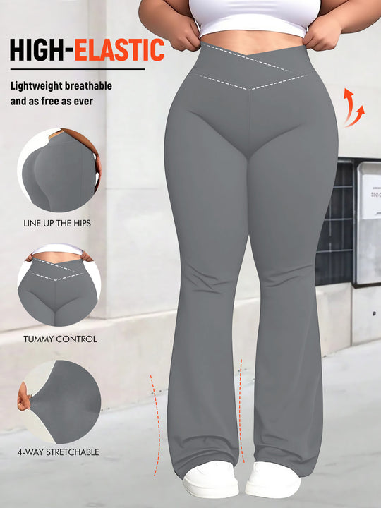 Damen taillenhohe Shaping Bootcut-Leggings mit Bauchkontrolle und 4-Wege-Stretch Shopy Nory