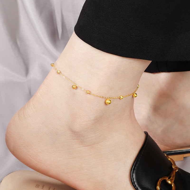 Damen filigrane Fußkette mit elegantem Kugeldesign Shop Nory
