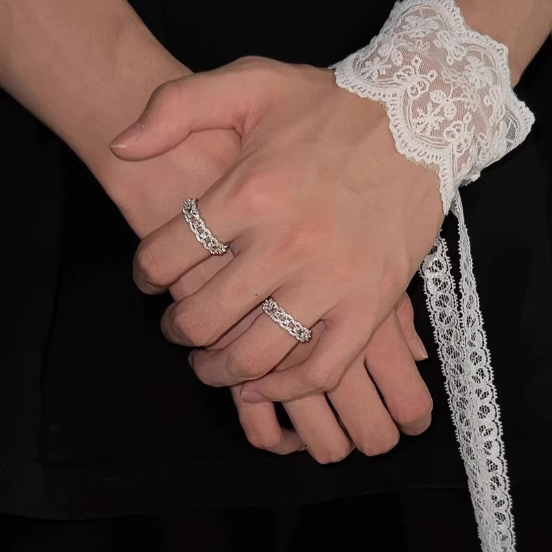 Damen eleganter Ring mit funkelnden Zirkonia-Details Shop Nory