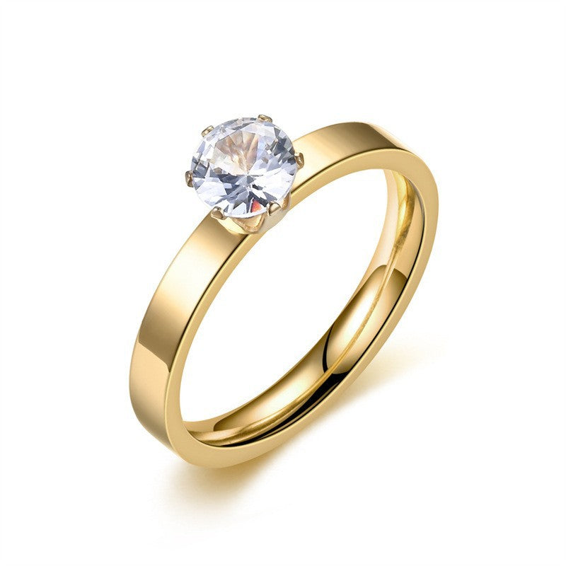 Damen Ring mit funkelndem Zirkonia-Besatz und elegantem Goldfinish Shop Nory
