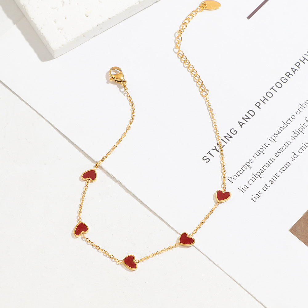 Damen Herz-verschönerten Link Armband Shop Nory
