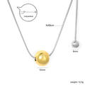 Damen Halskette mit verstellbarem Kugelanhänger aus hochwertigem Edelstahl Shop Nory
