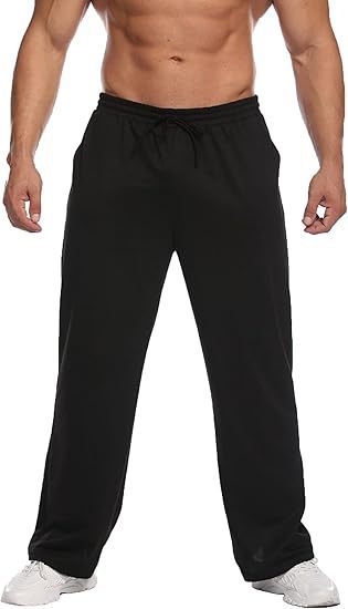 Herren nan locker fallende Loungehose aus softem Jersey mit Kordelzug, elastischem Bund und geradem Bein Shop Nory