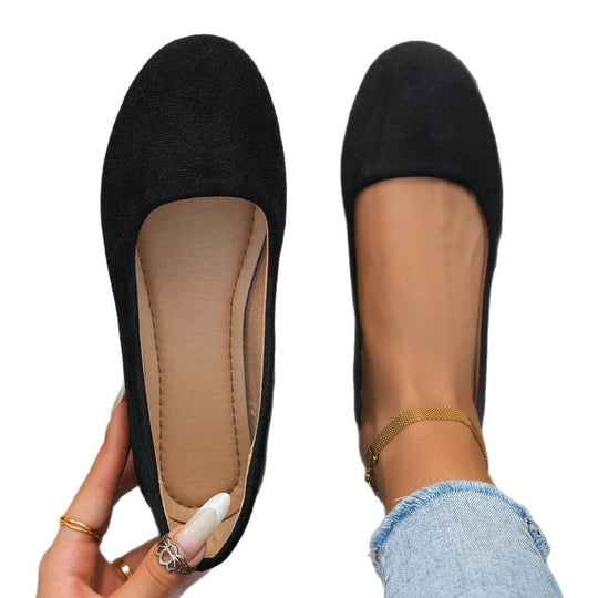 Damen Ballerinas aus weichem Wildleder
