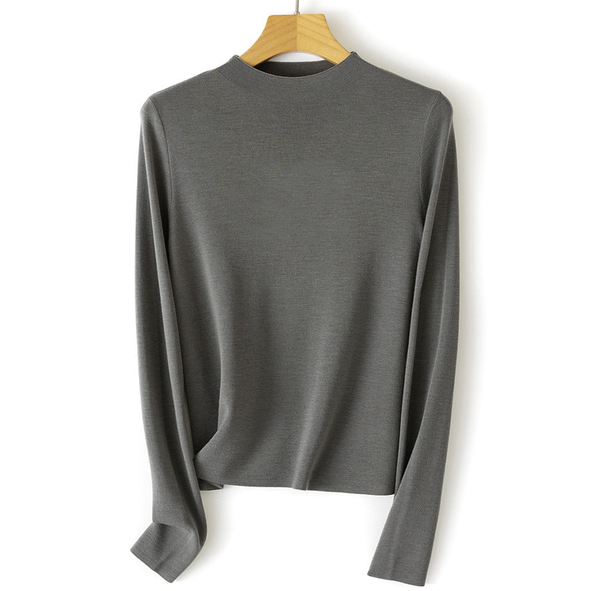 Damen Feinstrick-Pullover mit kurzem Stehkragen und schmaler Silhouette Shop Nory
