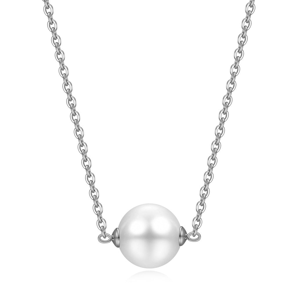 Damen Halskette mit elegantem Perlen-Anhänger Shop Nory