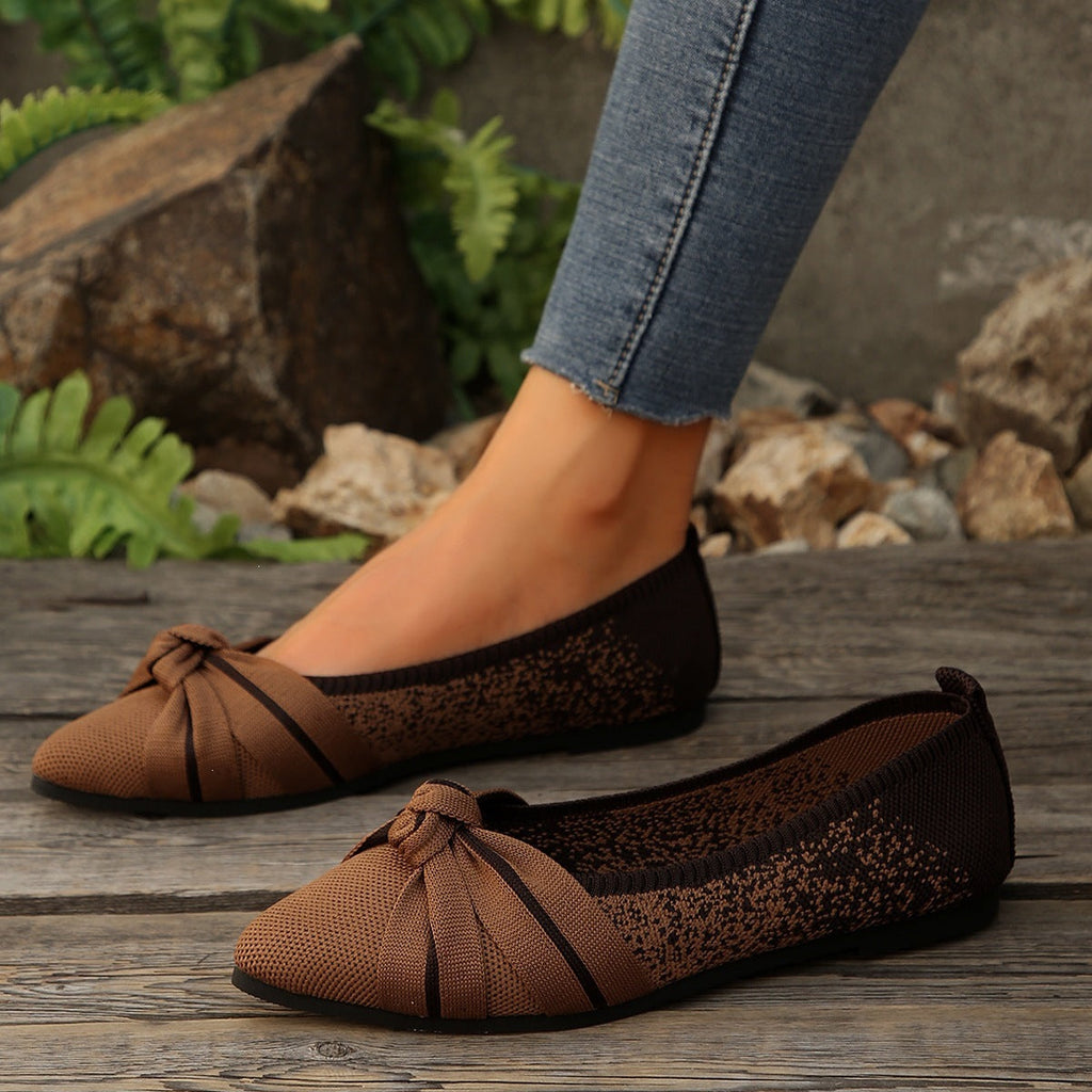 Damen Ballerinas mit dekorativem Schleifen-Design