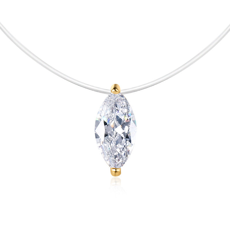 Damen Halskette mit elegantem Marquise-Anhänger Shop Nory