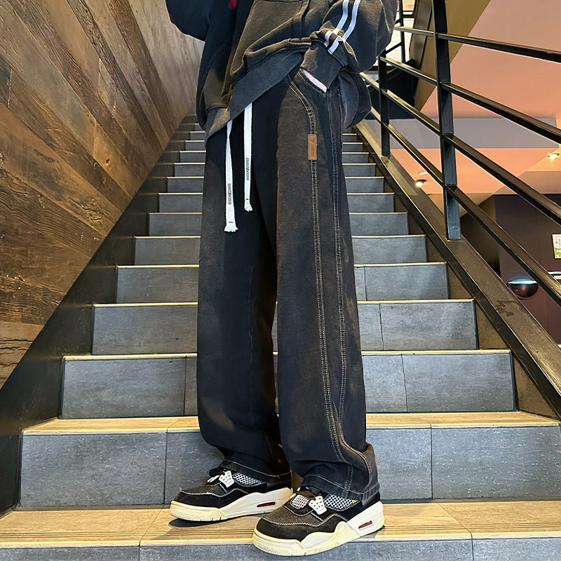 Herren Lässige und weite Denim-Hose Shop Nory