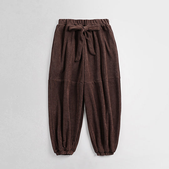 Damen Ripp-Joggerhose mit Tunnelzug hohem Bund und elastischen Bündchen Shop Nory