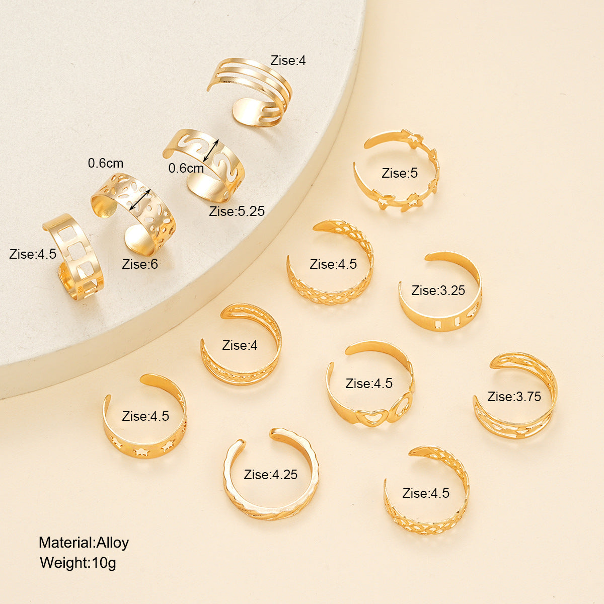 Damen Fußringe Set aus hochwertigem Metall mit charmanten Details Shop Nory