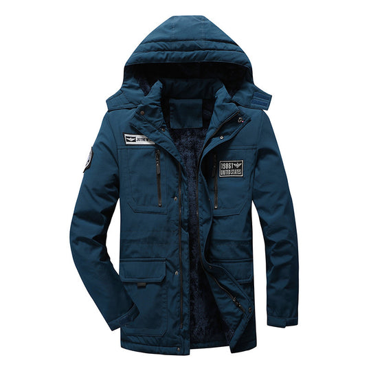 Herren Thermo-Fieldparka mit Sherpa-Innenfutter, Multifunktions‑Taschen und Kapuze Shop Nory