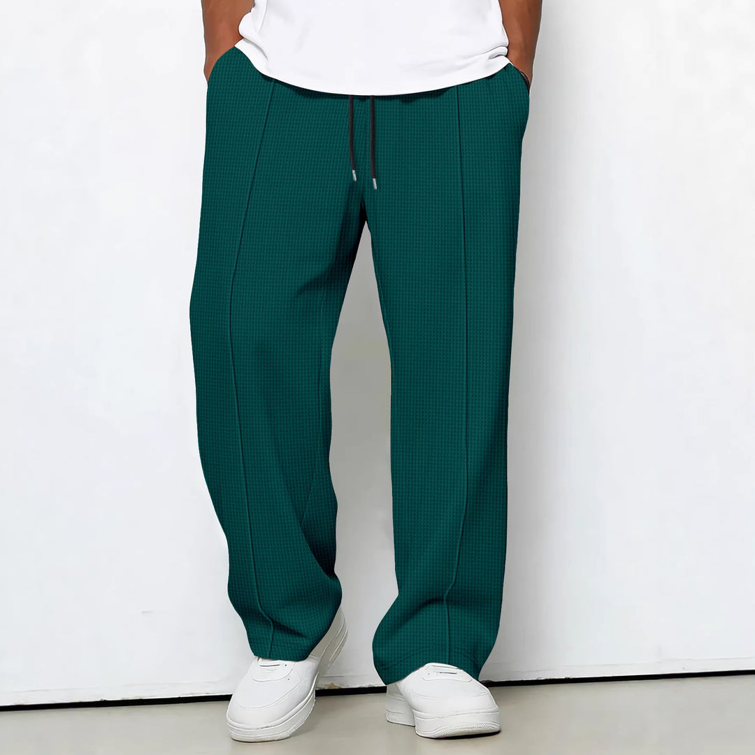 Herren maßgeschneiderte Jogginghose mit Bundkordel, Bügelfalte und strukturierter Stretch-Qualität Shop Nory
