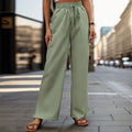 Damen Elegante und bequeme weite Hose mit elastischem Bund und Kordelzug