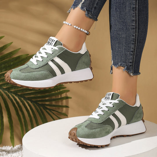 Damen Retro-Plateau-Sneaker mit Velours- und Mesh-Mix Shop Nory