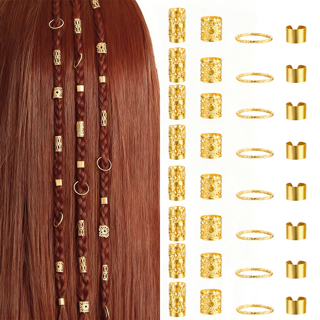 Damen Haaraccessoires Set mit eleganten Zopfverzierungen und Metallringen Shop Nory